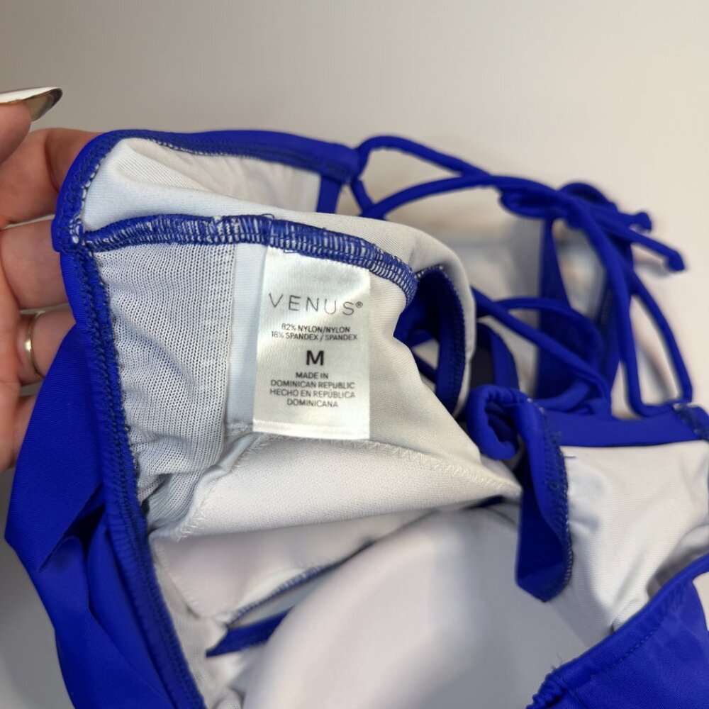 Venus Swim Lovely Lift Wrap Bikini Top - Cobalt Blue - M - Pole Top - Picture 6 of 6